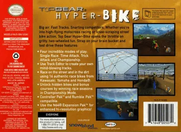 Top Gear Hyper-Bike (USA) (Beta) box cover back